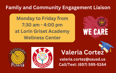 Family and Community Engagement Liaison Valeria Cortez